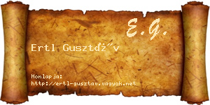 Ertl Gusztáv névjegykártya