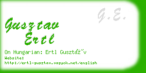 gusztav ertl business card